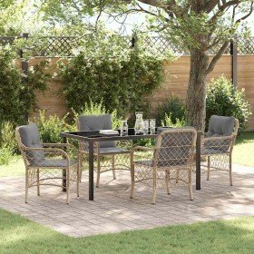 Conjunto de Comedor de Jardín 5 pcs Beige ratán sintético en Sillas de jardín | Comprar online en Foru.es