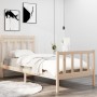 Estructura de cama madera maciza 90x190 cm de vidaXL, Camas y somieres - Ref: Foro24-3105345, Precio: 92,72 €, Descuento: %