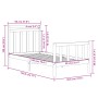Estructura de cama madera maciza 90x190 cm de vidaXL, Camas y somieres - Ref: Foro24-3105345, Precio: 92,72 €, Descuento: %