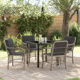 Conjunto de Comedor de Jardín 5 pcs Gris Claro ratán sintético en Sillas de jardín | Comprar online en Foru.es