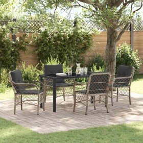 Conjunto de Comedor de Jardín 5 pcs Gris Claro ratán sintético en Sillas de jardín | Comprar online en Foru.es
