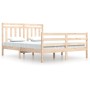 Estructura de cama madera maciza 140x200 cm de vidaXL, Camas y somieres - Ref: Foro24-3105315, Precio: 121,67 €, Descuento: %