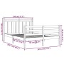 Estructura de cama madera maciza 140x200 cm de vidaXL, Camas y somieres - Ref: Foro24-3105315, Precio: 121,67 €, Descuento: %