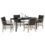 Conjunto de Comedor de Jardín 5 pcs Gris Claro ratán sintético en Sillas de jardín | Comprar online en Foru.es