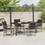 Conjunto de Comedor de Jardín 5 pcs Gris Claro ratán sintético en Sillas de jardín | Comprar online en Foru.es