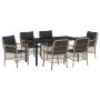 Conjunto de Comedor de Jardín 7 pcs Gris Claro ratán sintético en Sillas de jardín | Comprar online en Foru.es