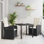 Conjunto de Comedor de Jardín 3 pcs Negro ratán sintético en Sillas de jardín | Comprar online en Foru.es