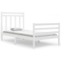 Estructura de cama madera maciza blanca 100x200 cm de vidaXL, Camas y somieres - Ref: Foro24-3105306, Precio: 116,33 €, Descu...