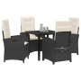 Conjunto de Comedor de Jardín 5 pcs Negro ratán sintético en Sillas de jardín | Comprar online en Foru.es