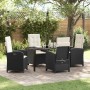Conjunto de Comedor de Jardín 5 pcs Negro ratán sintético en Sillas de jardín | Comprar online en Foru.es