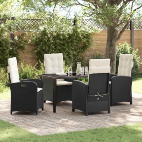 Conjunto de Comedor de Jardín 5 pcs Negro ratán sintético en Sillas de jardín | Comprar online en Foru.es