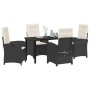 Conjunto de Comedor de Jardín 5 pcs Negro ratán sintético en Sillas de jardín | Comprar online en Foru.es