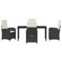 Conjunto de Comedor de Jardín 5 pcs Negro ratán sintético en Sillas de jardín | Comprar online en Foru.es