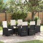 Conjunto de Comedor de Jardín 7 pcs Negro ratán sintético en Sillas de jardín | Comprar online en Foru.es