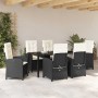 Conjunto de Comedor de Jardín 7 pcs Negro ratán sintético en Sillas de jardín | Comprar online en Foru.es