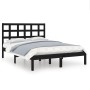 Estructura de cama de madera maciza negra 140x190 cm de vidaXL, Camas y somieres - Ref: Foro24-3105454, Precio: 158,26 €, Des...