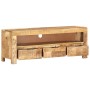 Mueble para TV de madera maciza de mango rugosa 110x30x40 cm en Muebles TV | Comprar online en Foru.es