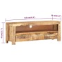 Mueble para TV de madera maciza de mango rugosa 110x30x40 cm en Muebles TV | Comprar online en Foru.es