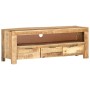 Mueble para TV de madera maciza de mango rugosa 110x30x40 cm en Muebles TV | Comprar online en Foru.es