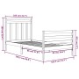 Estructura de cama de madera maciza 100x200 cm de vidaXL, Camas y somieres - Ref: Foro24-3105305, Precio: 112,00 €, Descuento: %