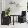 Conjunto de Comedor de Jardín 3 pcs Negro ratán sintético en Sillas de jardín | Comprar online en Foru.es