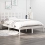 Estructura de cama de madera maciza blanca 140x200 cm de vidaXL, Camas y somieres - Ref: Foro24-3105471, Precio: 121,48 €, De...