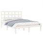 Estructura de cama de madera maciza blanca 140x200 cm de vidaXL, Camas y somieres - Ref: Foro24-3105471, Precio: 121,48 €, De...