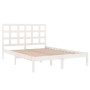 Estructura de cama de madera maciza blanca 140x200 cm de vidaXL, Camas y somieres - Ref: Foro24-3105471, Precio: 121,48 €, De...