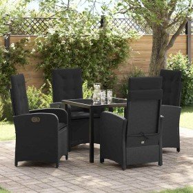 Conjunto de Comedor de Jardín 5 pcs Negro ratán sintético en Sillas de jardín | Comprar online en Foru.es