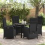 Conjunto de Comedor de Jardín 5 pcs Negro ratán sintético en Sillas de jardín | Comprar online en Foru.es