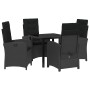 Conjunto de Comedor de Jardín 5 pcs Negro ratán sintético en Sillas de jardín | Comprar online en Foru.es