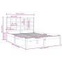 Estructura de cama de madera maciza blanca 140x200 cm de vidaXL, Camas y somieres - Ref: Foro24-3105471, Precio: 121,48 €, De...