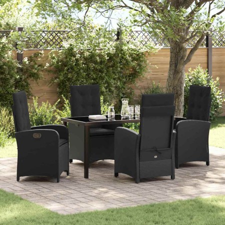 Conjunto de Comedor de Jardín 5 pcs Negro ratán sintético en Sillas de jardín | Comprar online en Foru.es