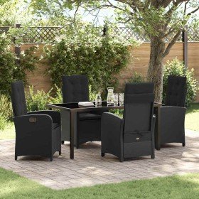 Conjunto de Comedor de Jardín 5 pcs Negro ratán sintético en Sillas de jardín | Comprar online en Foru.es
