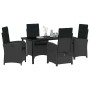 Conjunto de Comedor de Jardín 5 pcs Negro ratán sintético en Sillas de jardín | Comprar online en Foru.es