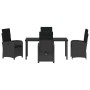 Conjunto de Comedor de Jardín 5 pcs Negro ratán sintético en Sillas de jardín | Comprar online en Foru.es