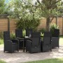 Conjunto de Comedor de Jardín 7 pcs Negro ratán sintético en Sillas de jardín | Comprar online en Foru.es