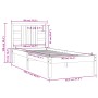 Estructura de cama dmadera maciza de pino 90x200 cm de vidaXL, Camas y somieres - Ref: Foro24-3105390, Precio: 81,01 €, Descu...