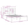 Estructura de cama madera maciza de pino 120x200 cm de vidaXL, Camas y somieres - Ref: Foro24-3105465, Precio: 109,08 €, Desc...