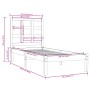Estructura de cama madera maciza 100x200 cm de vidaXL, Camas y somieres - Ref: Foro24-3105460, Precio: 90,12 €, Descuento: %