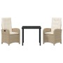 Conjunto de Comedor de Jardín 3 pcs Beige ratán sintético en Sillas de jardín | Comprar online en Foru.es
