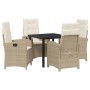 Conjunto de Comedor de Jardín 5 pcs Beige ratán sintético en Sillas de jardín | Comprar online en Foru.es