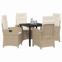 Conjunto de Comedor de Jardín 5 pcs Beige ratán sintético en Sillas de jardín | Comprar online en Foru.es