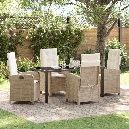 Conjunto de Comedor de Jardín 5 pcs Beige ratán sintético en Sillas de jardín | Comprar online en Foru.es