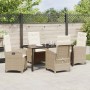 Conjunto de Comedor de Jardín 5 pcs Beige ratán sintético en Sillas de jardín | Comprar online en Foru.es