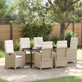 Conjunto de Comedor de Jardín 7 pcs Beige ratán sintético en Sillas de jardín | Comprar online en Foru.es