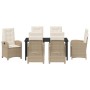Conjunto de Comedor de Jardín 7 pcs Beige ratán sintético en Sillas de jardín | Comprar online en Foru.es