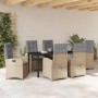 Conjunto de Comedor de Jardín 7 pcs Beige ratán sintético en Sillas de jardín | Comprar online en Foru.es