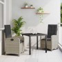 Conjunto de Comedor de Jardín 3 pcs Gris Claro ratán sintético en Sillas de jardín | Comprar online en Foru.es