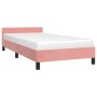 Estructura de cama con cabecero de terciopelo rosa 80x200 cm de vidaXL, Camas y somieres - Ref: Foro24-347542, Precio: 101,42...